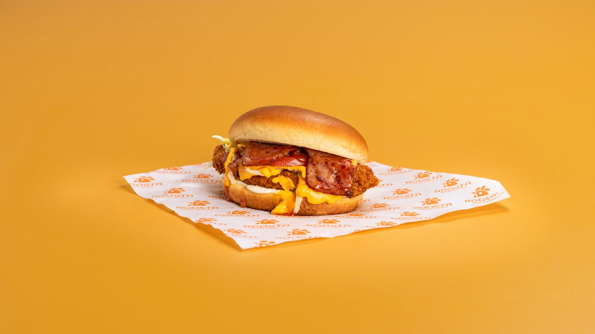 Hot sweet chili burger — ROOSTA Fried Chicken Ζάκυνθος