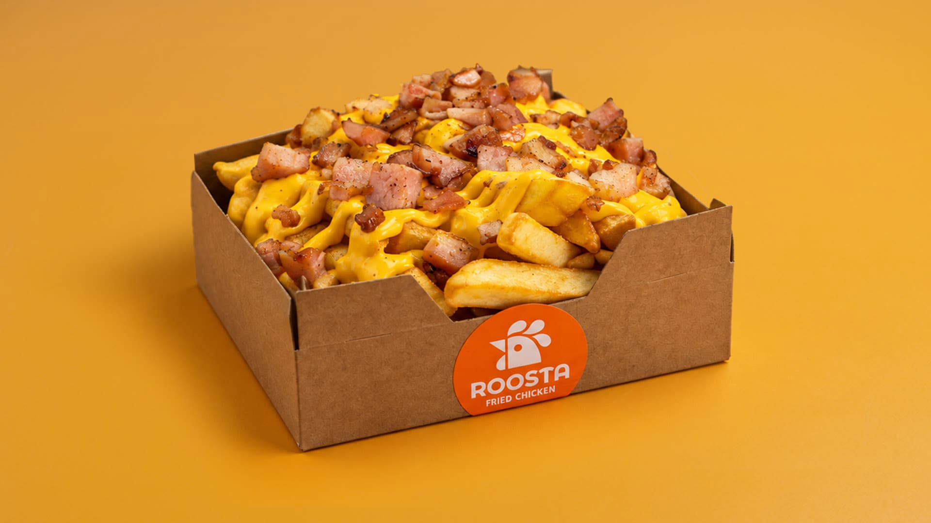 Πατάτες τηγανητές με cheddar & μπέικον — ROOSTA Fried Chicken Ζάκυνθος